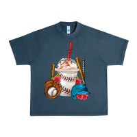 Midnight Navy Baseball Frappe Coffee Urban Heavy Tee - FaDigitalArtStudio
