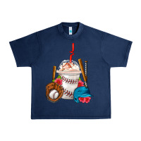 Navy Baseball Frappe Coffee Urban Heavy Tee - FaDigitalArtStudio