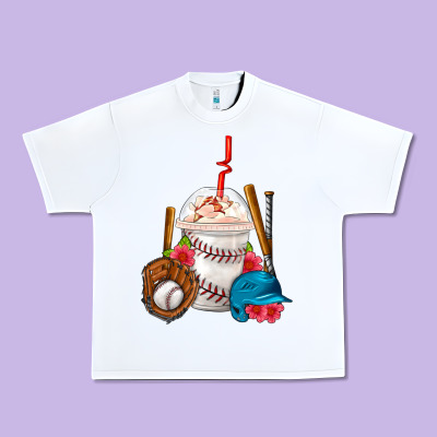Baseball Frappe Coffee Urban Heavy Tee Designed By Fadigitalartstudio