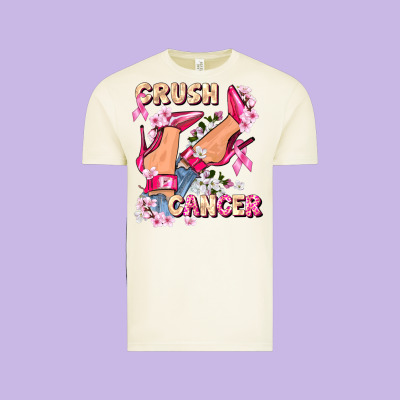 Crush Breast Cancer Vintage Tee Designed By Fadigitalartstudio