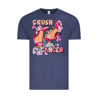 Vintage Denim Crush Breast Cancer Vintage Tee - FaDigitalArtStudio