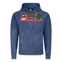 Vintage Denim christmas vibes only libbey glass Vintage Hoodie - BundleAndBundleShop