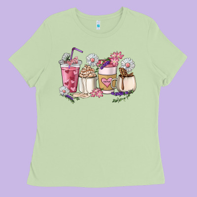 Mama Coffee Cup Mother's Day Ladies Tee Designed By Howdyjamesfarm
