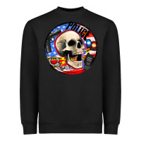 Black police skull and police equipment Heavyweight Sweatshirt - AdoDesignShop