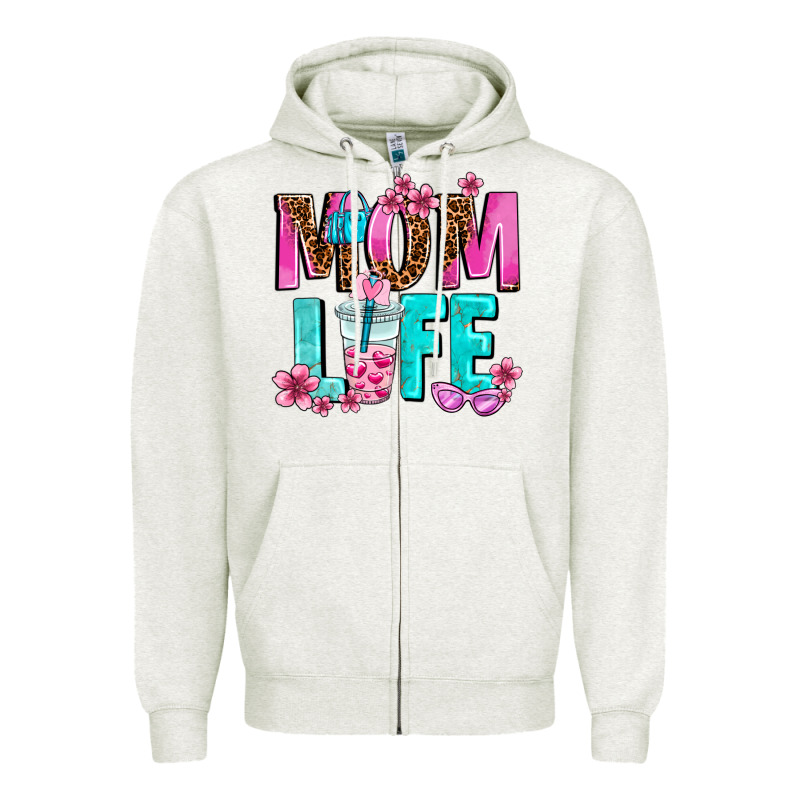 Mom Life Zipper Hoodie by AdoDesignShop | Teevron