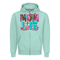Seafoam mom life Zipper Hoodie - AdoDesignShop