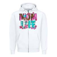 White mom life Zipper Hoodie - AdoDesignShop