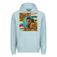 Blue Mist quarter horse aztec pattern Premium Hoodie - LillyAllenDesigns