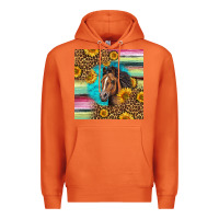 Carrot quarter horse aztec pattern Premium Hoodie - LillyAllenDesigns