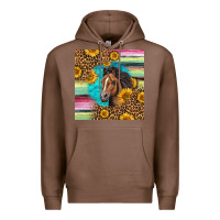 Chestnut quarter horse aztec pattern Premium Hoodie - LillyAllenDesigns