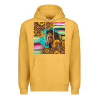 Mustard quarter horse aztec pattern Premium Hoodie - LillyAllenDesigns