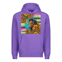 Purple quarter horse aztec pattern Premium Hoodie - LillyAllenDesigns