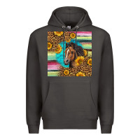 Smoke quarter horse aztec pattern Premium Hoodie - LillyAllenDesigns