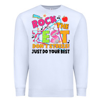 White rock the test don't stress! just do your best Premium Sweatshirt - JahusDesignShop