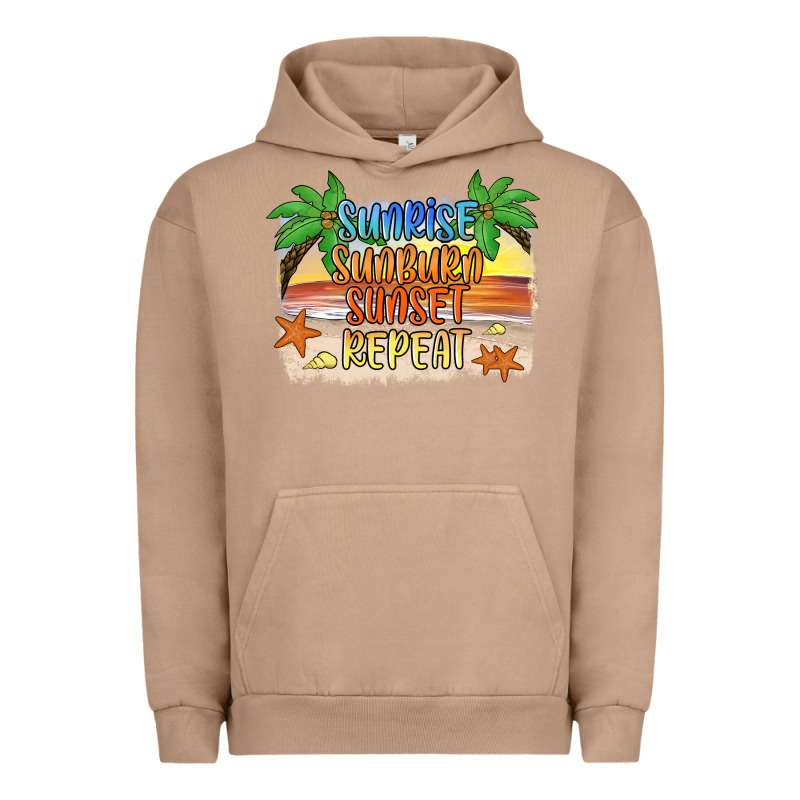 Sunrise Sunburn Sunset Repeat2 Urban Hoodie by JahusDesignShop | Teevron