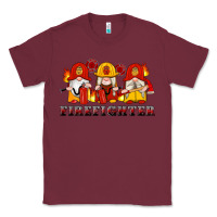 Burgundy firefighter gnomes Classic Tee - Artiststas
