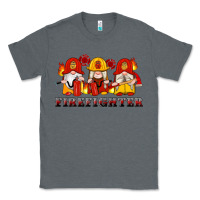 Charcoal Heather firefighter gnomes Classic Tee - Artiststas