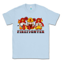 Dusty Blue firefighter gnomes Classic Tee - Artiststas