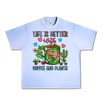 Grape Ice Life Is Better With Coffee And Plants Cactus Coffe Urban Heavy Tee - FaDigitalArtStudio