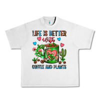 Lunar Rock Life Is Better With Coffee And Plants Cactus Coffe Urban Heavy Tee - FaDigitalArtStudio