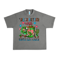 Tornado Life Is Better With Coffee And Plants Cactus Coffe Urban Heavy Tee - FaDigitalArtStudio