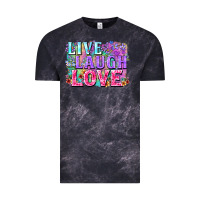 Cloud Black Live laugh love hippie Valentine's Day Vintage Tee - FaDigitalArtStudio