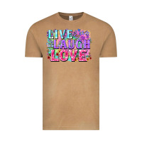 Live Laugh Love Hippie Valentine's Day Vintage Tee | Teevron