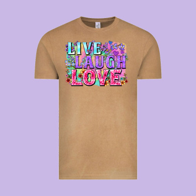 Live Laugh Love Hippie Valentine's Day Vintage Tee Designed By Fadigitalartstudio