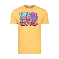 Vintage Mustard Live laugh love hippie Valentine's Day Vintage Tee - FaDigitalArtStudio