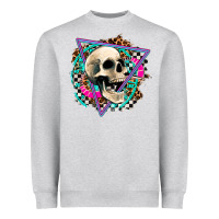Heather Grey race skull Heavyweight Sweatshirt - AdoDesignShop