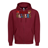 Burgundy raising ballers Zipper Hoodie - AdoDesignShop