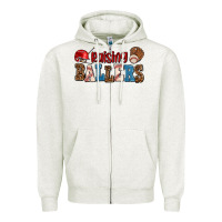 Oatmeal Heather raising ballers Zipper Hoodie - AdoDesignShop