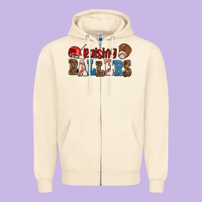 Raising Ballers Zipper Hoodie Designed By Adodesignshop