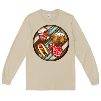 Mushroom american football round earrings Long Sleeve Tee - BundleAndBundleShop