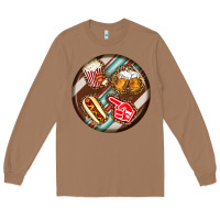 Toasted Coconut american football round earrings Long Sleeve Tee - BundleAndBundleShop