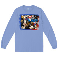 Colony Blue Red White Moo Heifers Long Sleeve Tee - RanaPortraitStore