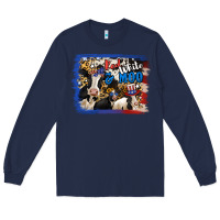 Navy Red White Moo Heifers Long Sleeve Tee - RanaPortraitStore