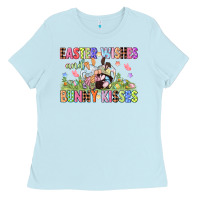 Baby Blue Easter wishes and bunny kisses Easter gnomies  Eas Ladies Tee - CowGirlArtShop