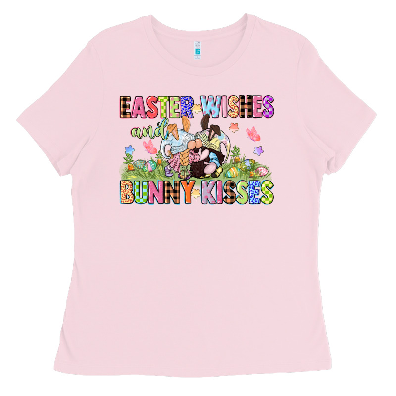 Easter Wishes And Bunny Kisses Easter Gnomies  Eas Ladies Tee by CowGirlArtShop | Teevron