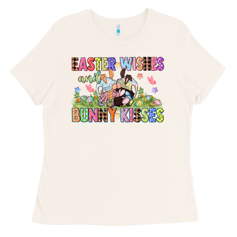 Easter Wishes And Bunny Kisses Easter Gnomies  Eas Ladies Tee by CowGirlArtShop | Teevron