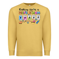 Antique Gold battery life of a wife & mom Premium Sweatshirt - JahusDesignShop