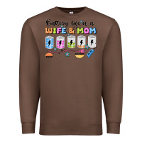 Chestnut battery life of a wife & mom Premium Sweatshirt - JahusDesignShop