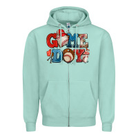 Seafoam game day baseball Zipper Hoodie - AdoDesignShop