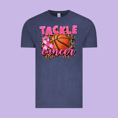 Tackle Cancer Basketball Vintage Tee Designed By Fadigitalartstudio