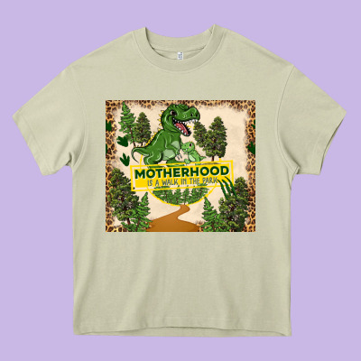 Motherhood Is A Walk In The Park Heavy Core Tee Designed By Tumblerdesignbyshophia