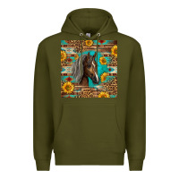 Army Green western tennessee horse Premium Hoodie - LillyAllenDesigns