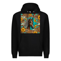 Black western tennessee horse Premium Hoodie - LillyAllenDesigns