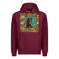 Burgundy western tennessee horse Premium Hoodie - LillyAllenDesigns