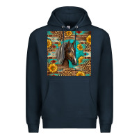 Navy western tennessee horse Premium Hoodie - LillyAllenDesigns