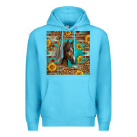 Ocean Blue western tennessee horse Premium Hoodie - LillyAllenDesigns